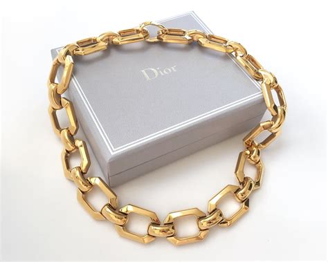 dior gold chain necklace with lock|christian Dior necklace chain.